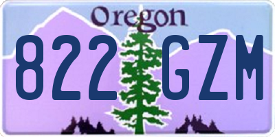 OR license plate 822GZM