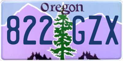OR license plate 822GZX