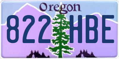 OR license plate 822HBE