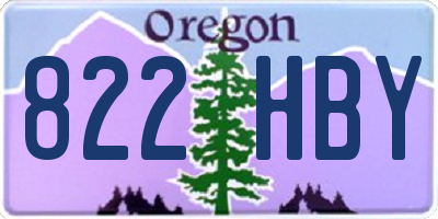 OR license plate 822HBY