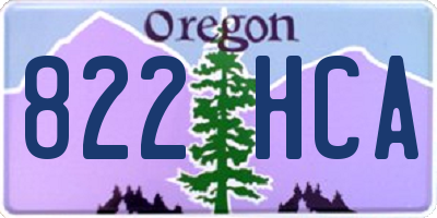 OR license plate 822HCA
