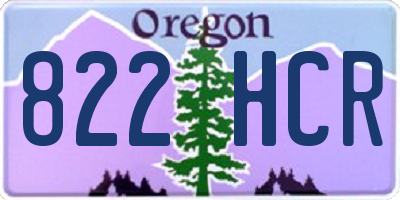 OR license plate 822HCR