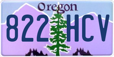 OR license plate 822HCV