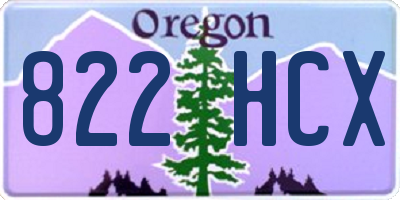 OR license plate 822HCX