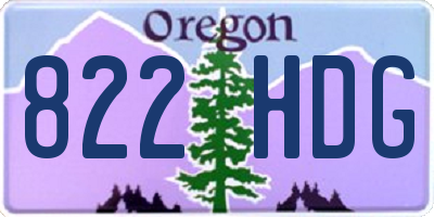 OR license plate 822HDG