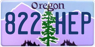 OR license plate 822HEP