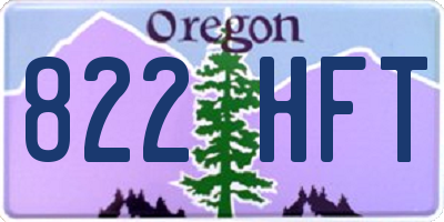 OR license plate 822HFT