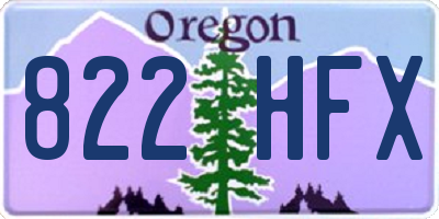 OR license plate 822HFX