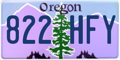 OR license plate 822HFY