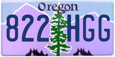 OR license plate 822HGG