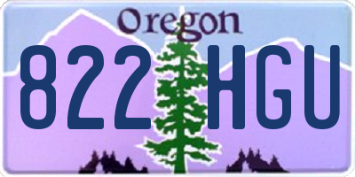 OR license plate 822HGU