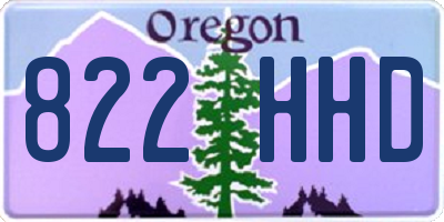 OR license plate 822HHD