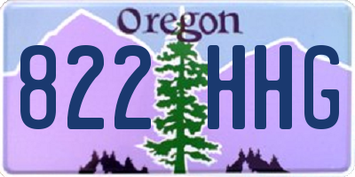 OR license plate 822HHG
