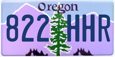 OR license plate 822HHR