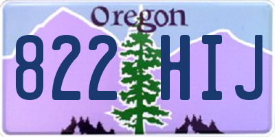 OR license plate 822HIJ