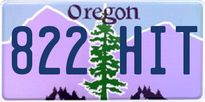 OR license plate 822HIT