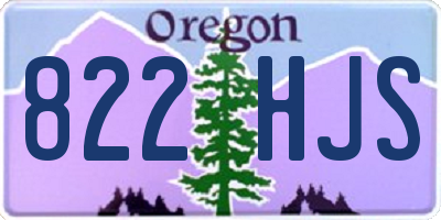 OR license plate 822HJS