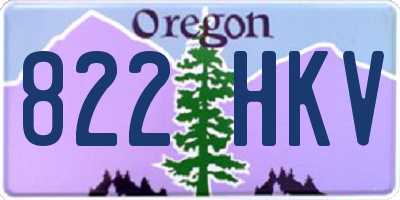 OR license plate 822HKV