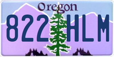 OR license plate 822HLM