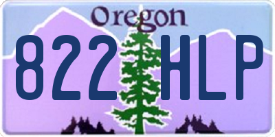 OR license plate 822HLP