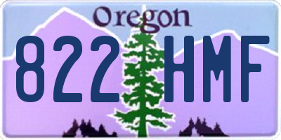 OR license plate 822HMF