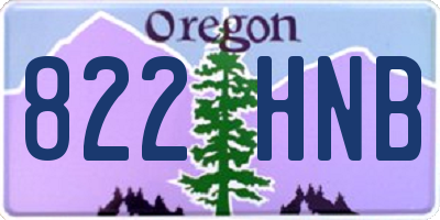 OR license plate 822HNB