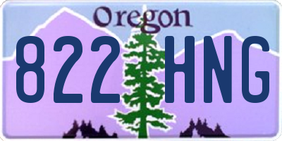 OR license plate 822HNG