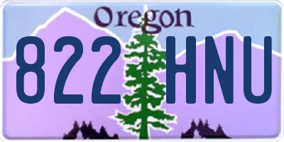 OR license plate 822HNU