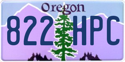 OR license plate 822HPC