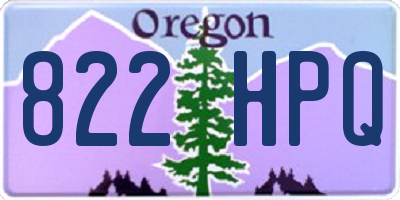OR license plate 822HPQ