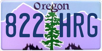 OR license plate 822HRG