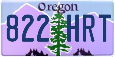 OR license plate 822HRT