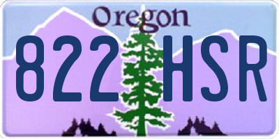 OR license plate 822HSR