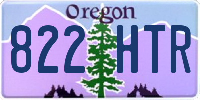 OR license plate 822HTR