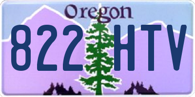 OR license plate 822HTV