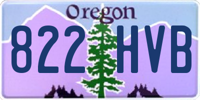 OR license plate 822HVB