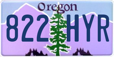 OR license plate 822HYR