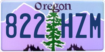 OR license plate 822HZM