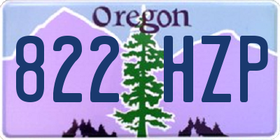 OR license plate 822HZP