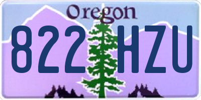 OR license plate 822HZU