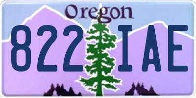 OR license plate 822IAE
