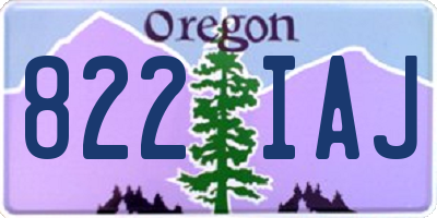 OR license plate 822IAJ