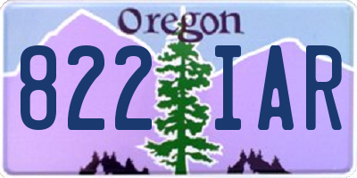 OR license plate 822IAR