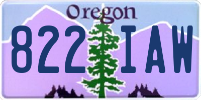 OR license plate 822IAW