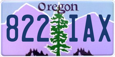 OR license plate 822IAX