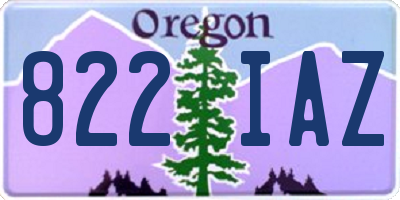 OR license plate 822IAZ