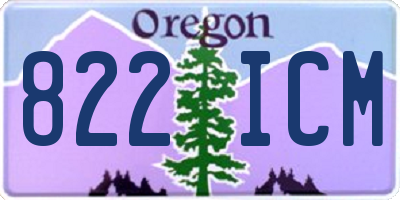 OR license plate 822ICM