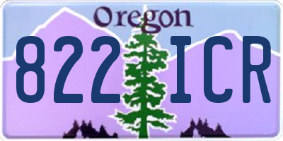 OR license plate 822ICR
