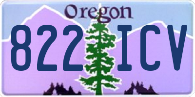 OR license plate 822ICV