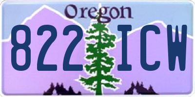 OR license plate 822ICW